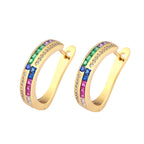Pink Copper Zig Zag 18K Gold Hoop Earring For Women Bulk
