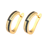Pink Copper Zig Zag 18K Gold Hoop Earring For Women Bulk