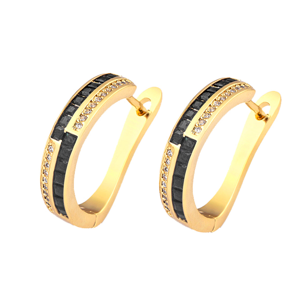Pink Copper Zig Zag 18K Gold Hoop Earring For Women Bulk