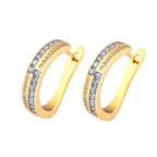 Pink Copper Zig Zag 18K Gold Hoop Earring For Women Bulk