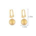 Ball Matte Copper 18K Gold Hoop Drop Earring For Women Bulk