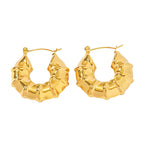 Braided Glossy 18K Gold Copper Anti Tarnish Hoop Bali Earrings Bulk