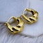 Croissant Twisted Glossy Gold Anti Tarnish Hoop Bali Earring Bulk