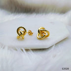 Twisted Knot 18K Gold Glossy Anti Tarnish Stud Earring For Women Bulk
