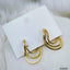 Triple Box Chain 18K Gold Dangling Earring For Women Bulk