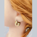 Glossy 18K Gold Anti Tarnish Disco Hoop Bali Earring For Women Bulk