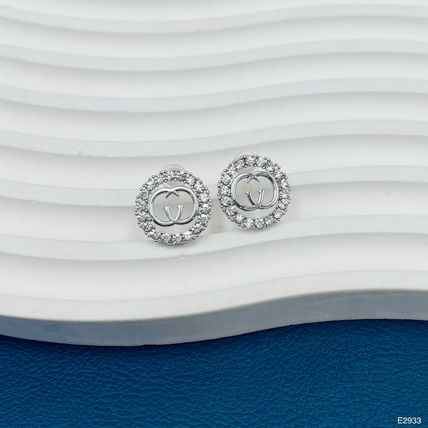 Luxury Cubic Zirconia Silver Anti Tarnish Stud Earring For Women Bulk Main image