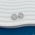 Luxury Cubic Zirconia Silver Anti Tarnish Stud Earring For Women Bulk