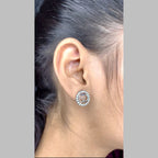 Luxury Cubic Zirconia Silver Anti Tarnish Stud Earring For Women Bulk