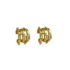 Hip Hop Spike Gold Anti Tarnish Clip-On Conch Ear Cuff Earring Bulk