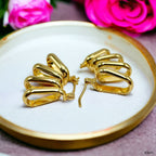 Four Layer 18K Gold Anti Tarnish Hoop Earring Pair For Women Bulk