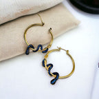 Snake 18K Gold Plated Anti Tarnish Cubic Zirconia Hoop Earring Bulk