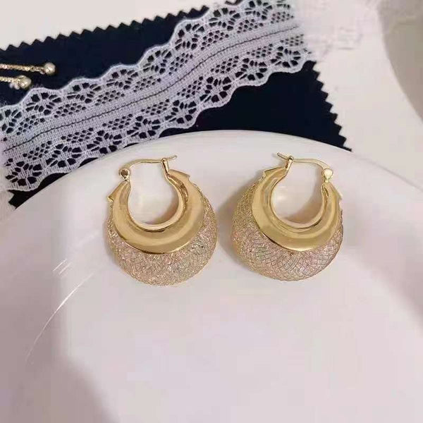 Stylish 18K Gold Anti Tarnish Hoop Earring Girl For Women Bulk Main image