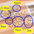 Glossy Square 18K Gold Anti Tarnish Hoop Earring For Women Bulk