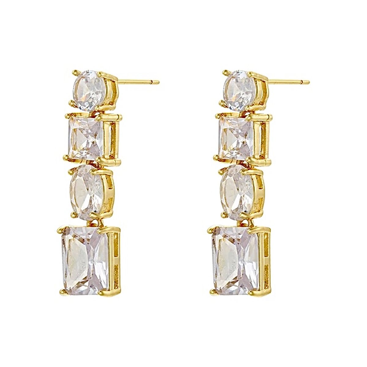 Solitaire Cubic Zirconia 18K Gold Anti Tarnish Adjustable Ring Bulk