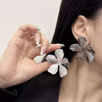 Folded Flower 18K Gold Anti Tarnish Stud Earring For Women Bulk
