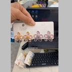 Flower CZ Pink 18K Gold Acrylic Anti Tarnish Stud Earring Bulk