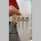 Flower Snake Chain 18K Gold Anti Tarnish Dangler Tassel Earring Bulk