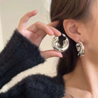 Glossy 18K Gold Anti Tarnish Hoop Earring For Women Bulk
