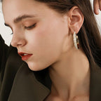 Simple Enamel Black 18K Gold Anti Tarnish Hoop Earring For Women Bulk