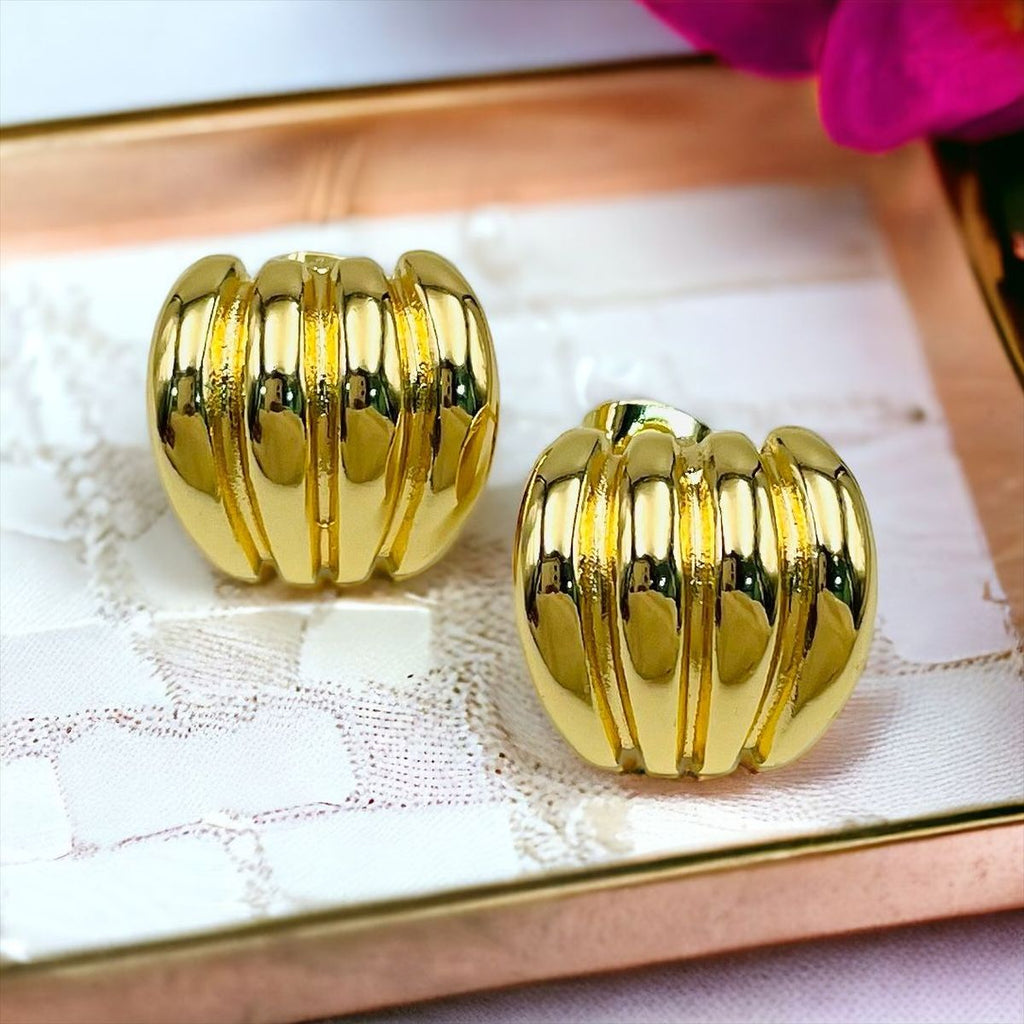 Simple 18K Gold Anti Tarnish Stud Earring For Women Bulk