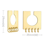 Square Round 18K Gold Brass Anti Tarnish Ear Cuff Earring Women Bulk