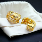 Tiny Cubic Zirconia 18K Gold Anti Tarnish Ear Cuff Earring Women Bulk