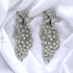 Star Filigree CZ 18K Gold Anti Tarnish Dangler Earring Bulk