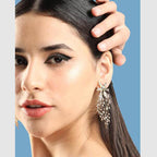 Star Filigree CZ 18K Gold Anti Tarnish Dangler Earring Bulk