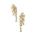 Pear Drop Solitaire CZ 18K Gold Anti Tarnish Dangler Earring Bulk