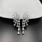 Pear Drop Solitaire CZ 18K Gold Anti Tarnish Dangler Earring Bulk