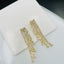 Pear Drop Layer CZ 18K Gold Anti Tarnish Dangler Tassel Earring Bulk