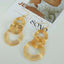 Join Ring 18K Gold Anti Tarnish Dangler Earring For Women Bulk