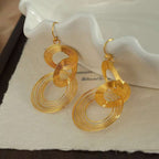 Join Ring 18K Gold Anti Tarnish Dangler Earring For Women Bulk