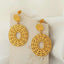 Oval Filigree 18K Gold Anti Tarnish Dangler Earring For Women Bulk