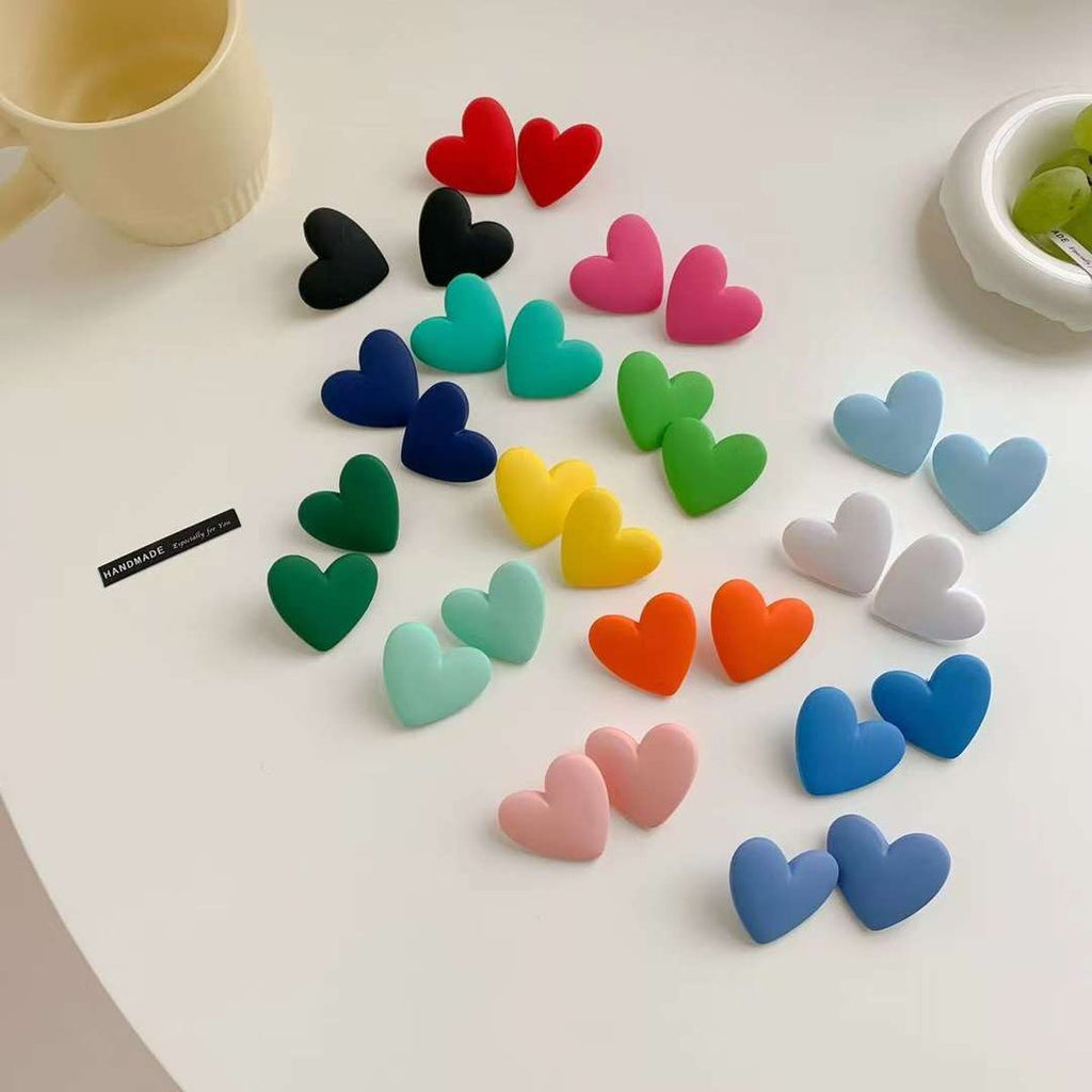 Heart Pink Silver Acrylic Anti Tarnish Stud For Women Bulk