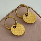 Clover Flower Stainless Steel Gold Plated Anti Tarnish Drop Earring Bulk