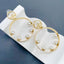 Ring Pearl CZ White 18K Gold Anti Tarnish Dangler Earring Bulk
