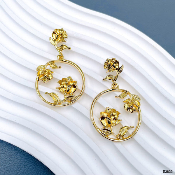 Flower 18K Gold Anti Tarnish Dangler Earring For Women Bulk Main image