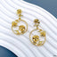 Flower 18K Gold Anti Tarnish Dangler Earring For Women Bulk