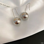 Ball Glossy 18K Gold Anti Tarnish Drop Hoop Earring For Women Bulk