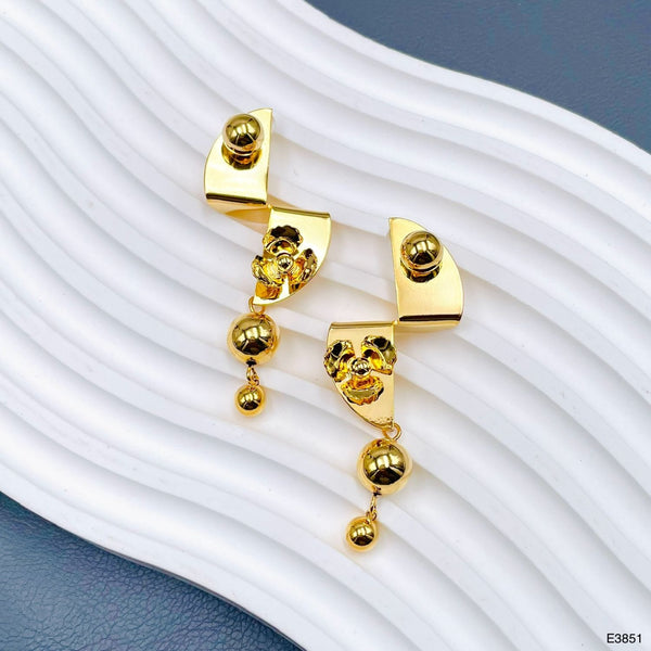 Flower Ball 18K Gold Anti Tarnish Dangler Earring For Women Bulk Main image