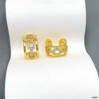 Joint Link 18K Gold CZ Anti Tarnish Ear Cuff Stud Earring Bulk