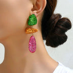 Geometric Shape Multi 18K Gold Anti Tarnish Dangler Drop Earring Bulk