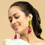 Geometric Shape Multi 18K Gold Anti Tarnish Dangler Drop Earring Bulk