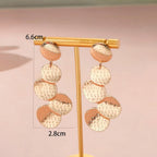 Dented Disc 18K Gold Anti Tarnish Dangler Earring For Women Bulk