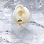 Flower White 18K Gold Pearl Anti Tarnish Dangler Drop Earring Bulk