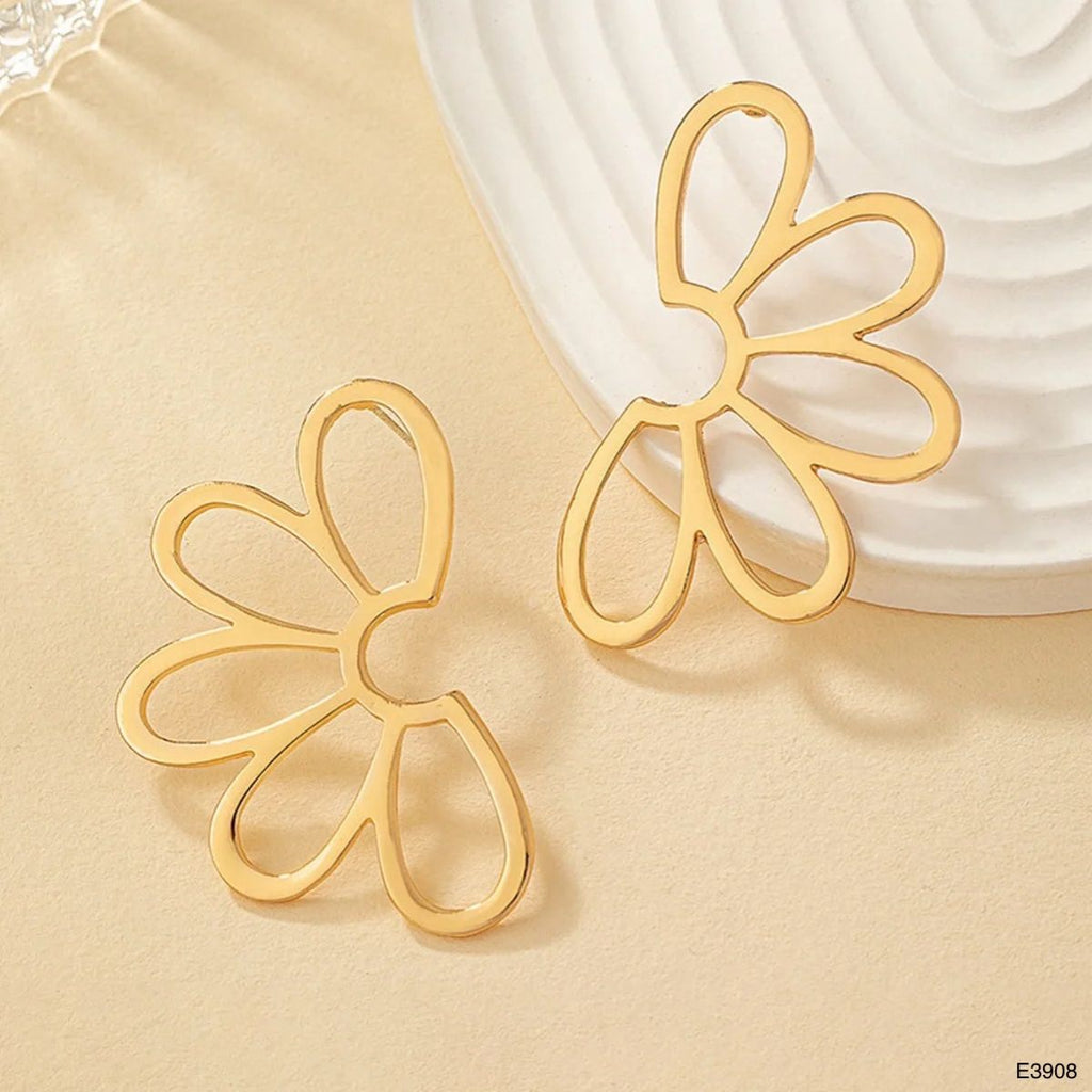Half Flower 18K Gold Anti Tarnish Dangler Earring For Women Bulk