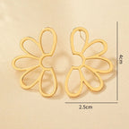 Half Flower 18K Gold Anti Tarnish Dangler Earring For Women Bulk