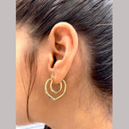 Heart Love 18K Gold Stainless Steel Anti Tarnish Hoop Earring Bulk
